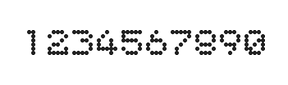 5×6数字点阵字体 ddN56AA0740