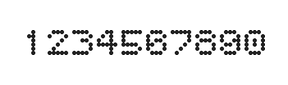 5×6数字点阵字体 ddN56AA0742