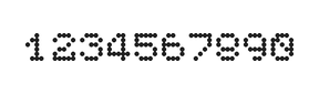 5×6数字点阵字体 ddN56AA0745