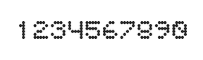 5×6数字点阵字体 ddN56AA0753