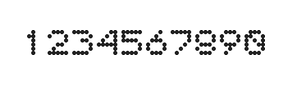 5×6数字点阵字体 ddN56AA0759