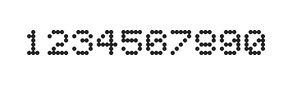 5×6数字点阵字体 ddN56AA0760