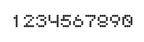 5×6数字点阵字体 ddN56AA0761