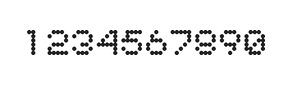 5×6数字点阵字体 ddN56AA0765