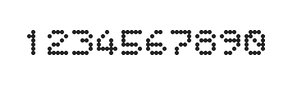 5×6数字点阵字体 ddN56AA0766