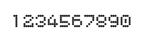 5×6数字点阵字体 ddN56AA0767