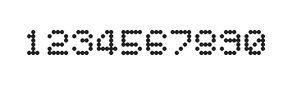 5×6数字点阵字体 ddN56AA0768