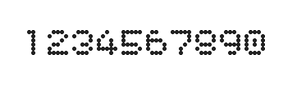 5×6数字点阵字体 ddN56AA0770