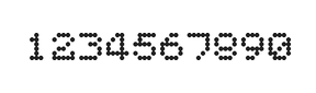 5×6数字点阵字体 ddN56AA0773