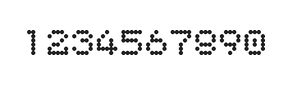 5×6数字点阵字体 ddN56AA0776