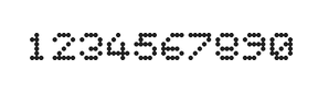5×6数字点阵字体 ddN56AA0777
