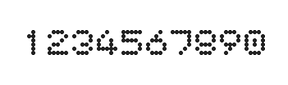 5×6数字点阵字体 ddN56AA0778