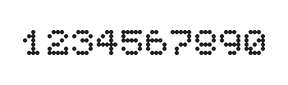5×6数字点阵字体 ddN56AA0779