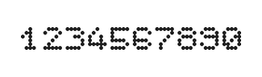5×6数字点阵字体 ddN56AA0780
