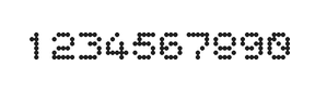 5×6数字点阵字体 ddN56AA0781