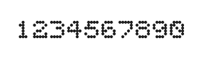 5×6数字点阵字体 ddN56AA0785