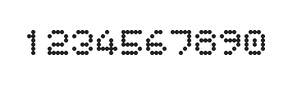 5×6数字点阵字体 ddN56AA0786