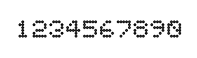 5×6数字点阵字体 ddN56AA0793