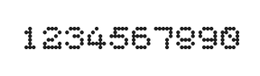 5×6数字点阵字体 ddN56AA0794