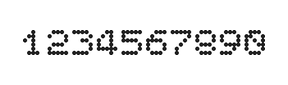 5×6数字点阵字体 ddN56AA0796