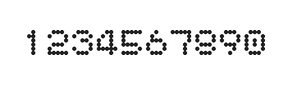 5×6数字点阵字体 ddN56AA0797