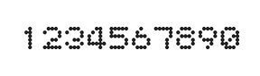 5×6数字点阵字体 ddN56AA0798