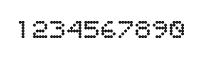 5×6数字点阵字体 ddN56AA0799