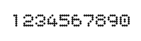 5×6数字点阵字体 ddN56AA0826