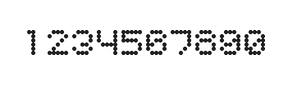 5×6数字点阵字体 ddN56AA0834