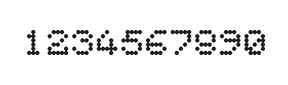 5×6数字点阵字体 ddN56AA0836