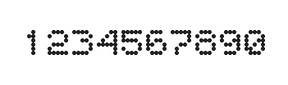 5×6数字点阵字体 ddN56AA0837
