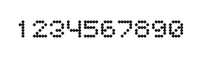 5×6数字点阵字体 ddN56AA0838