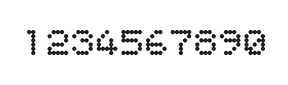 5×6数字点阵字体 ddN56AA0839