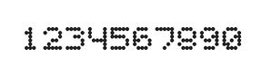 5×6数字点阵字体 ddN56AA0846