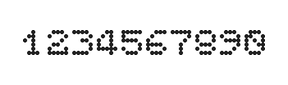 5×6数字点阵字体 ddN56AA0868