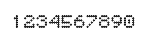 5×6数字点阵字体 ddN56AA0869