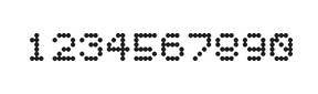 5×6数字点阵字体 ddN56AA0873
