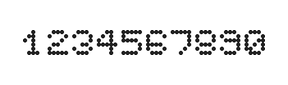 5×6数字点阵字体 ddN56AA0874