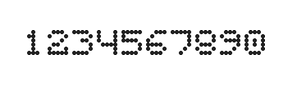 5×6数字点阵字体 ddN56AA0877