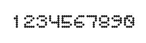 5×6数字点阵字体 ddN56AA0879