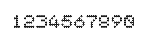 5×6数字点阵字体 ddN56AA0884