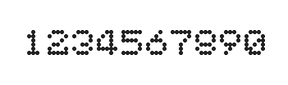 5×6数字点阵字体 ddN56AA0886