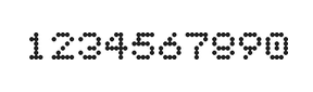 5×6数字点阵字体 ddN56AA0890