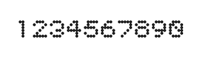 5×6数字点阵字体 ddN56AA0893