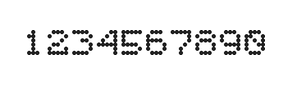 5×6数字点阵字体 ddN56AA0896
