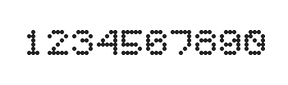 5×6数字点阵字体 ddN56AA0901