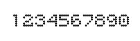 5×6数字点阵字体 ddN56AA0908