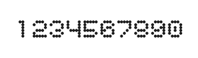 5×6数字点阵字体 ddN56AA0923