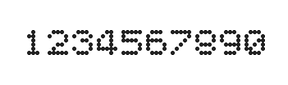 5×6数字点阵字体 ddN56AA0933