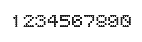 5×6数字点阵字体 ddN56AA0939